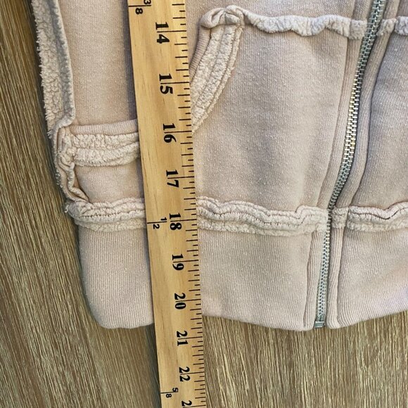 2B Free Zip Up Hoodie Juniors Butterfly Graphic Tan Size XS 90's Y2K - Picture 11 of 13